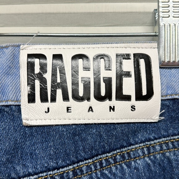 The Ragged Priest Quarter Panel Colorblock Mom Light Blue Indigo Jeans - Picture 6 of 12